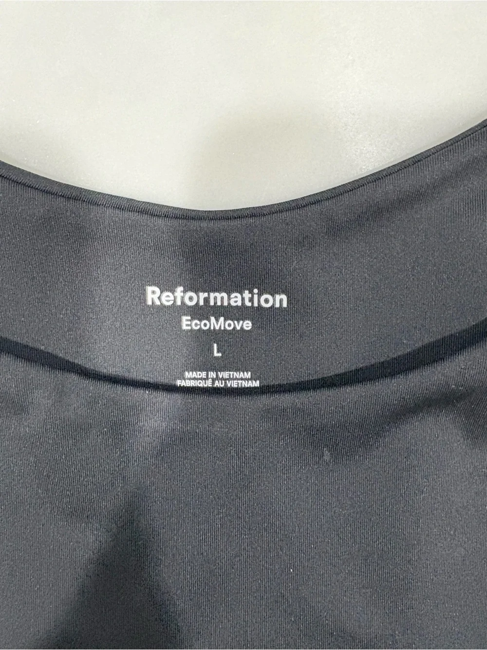 Reformation High-Neck Black Sports Bra - Sz L - Picture 3 of 3